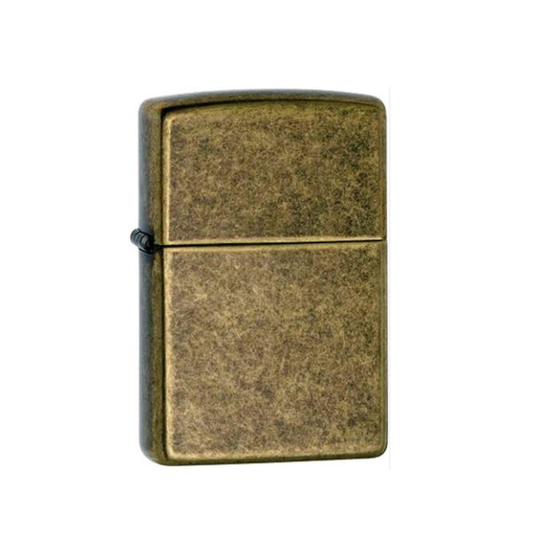 ZIPPO- Rg Fl Btm Antq Brs