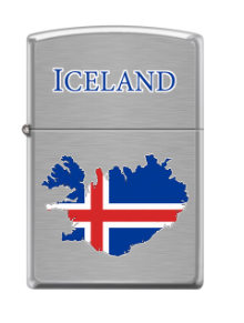 ZIPPO -Iceland Map/Flag