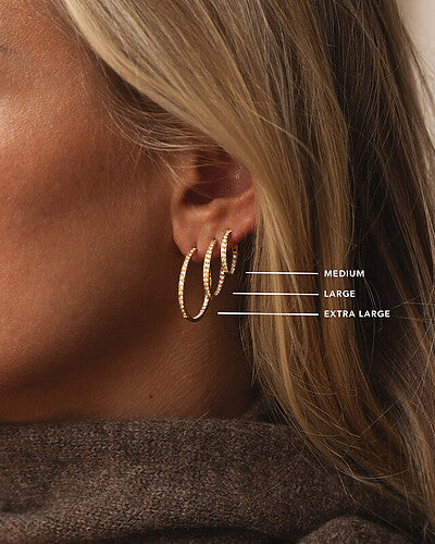 MOCKBERG - Sparkle Hoop Lokkar - Gylltir