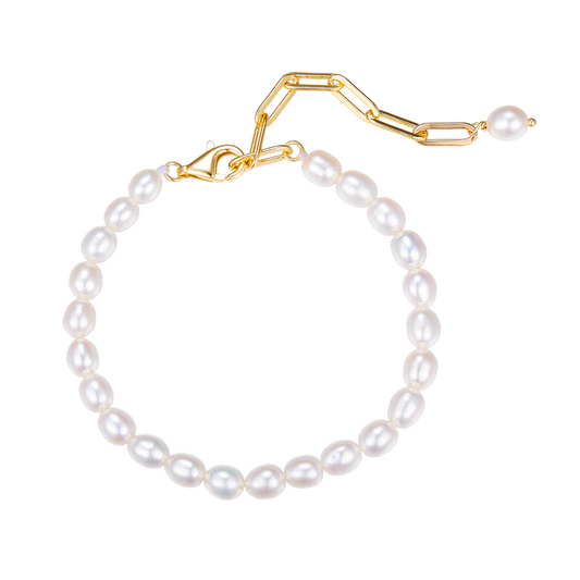 Vera Design - Pearl Chain armband gyllt