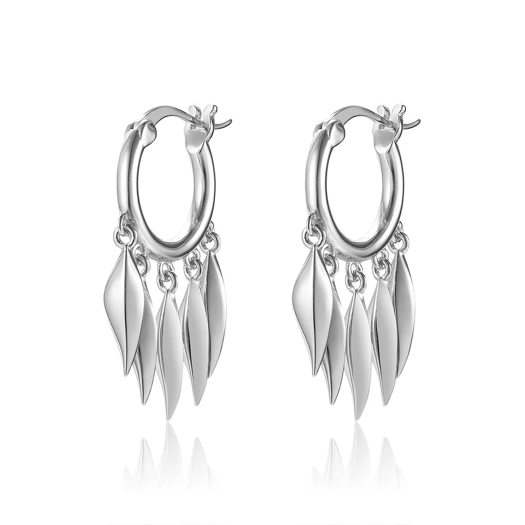 Vera Design - Cape of feathers hoop silfur