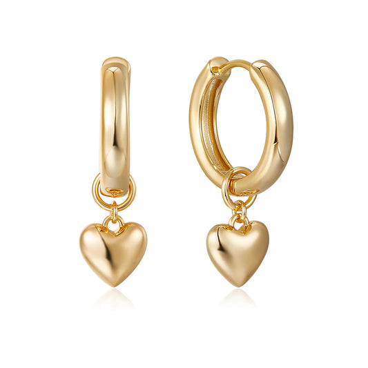 Vera Design - Heart Hoop Gylltir lokkar