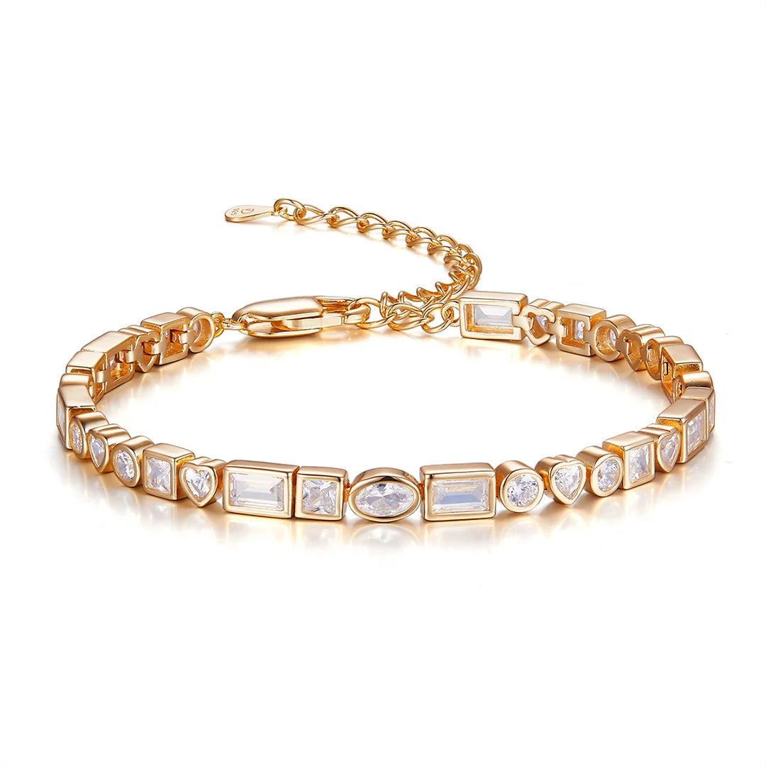 Vera design - Hjartasteinn armband gyllt