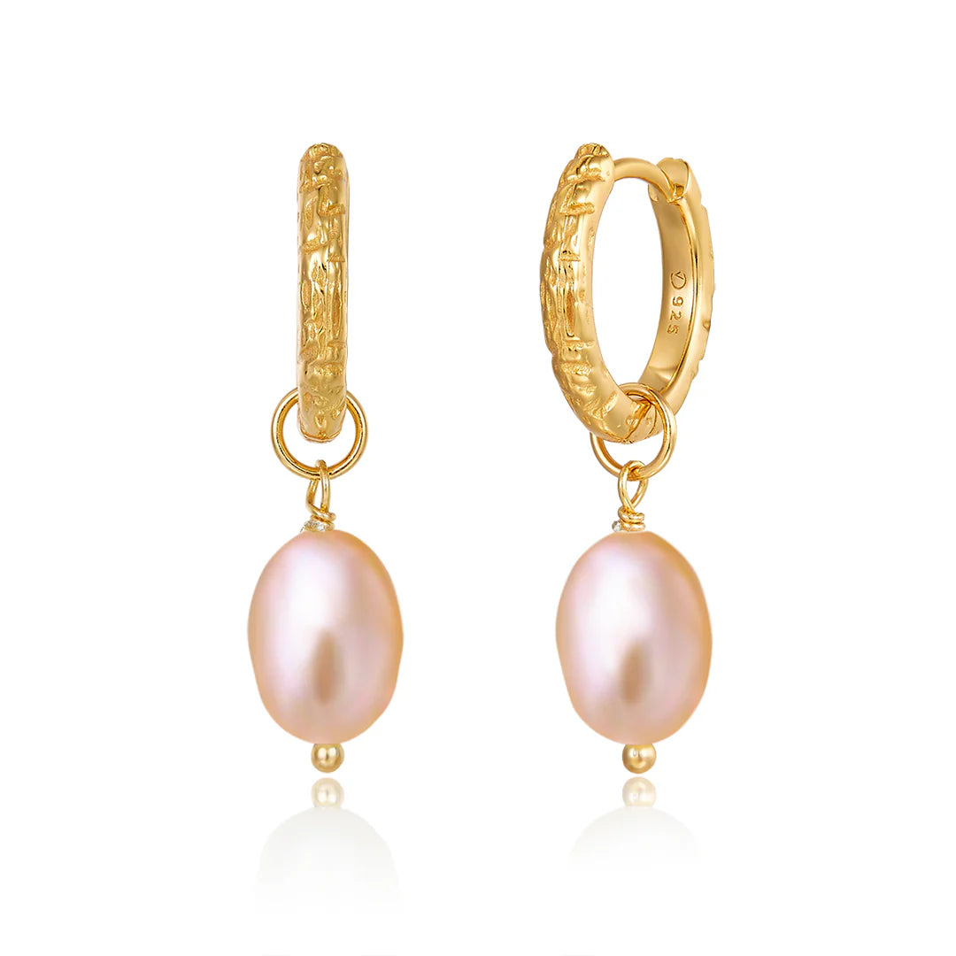 Vera Design - Eyrnalokkar Perla Midi Hoops Gylltir