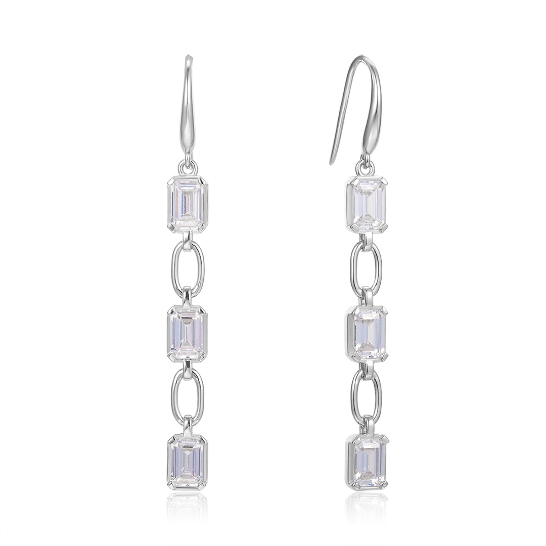 Vera Design - Crystal Eyrnalokkar Silfur
