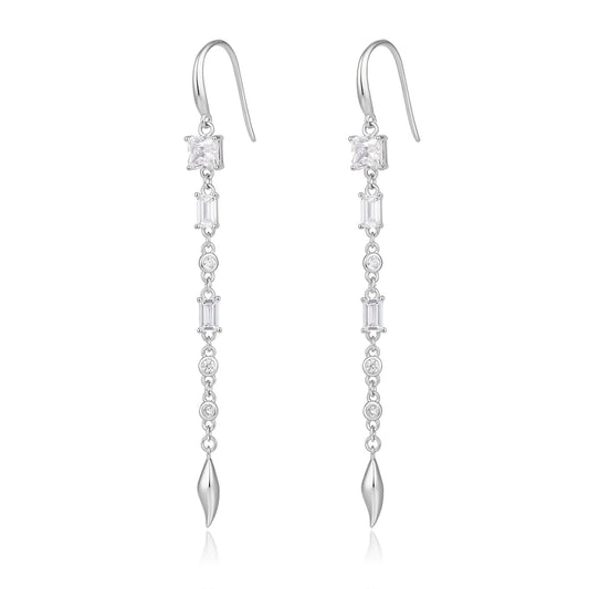 Vera Design - Cape Crystal Eyrnalokkar Silfur
