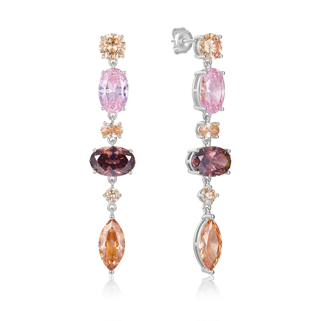 Vera design - Crystal drottning eyrnalokkar silfur