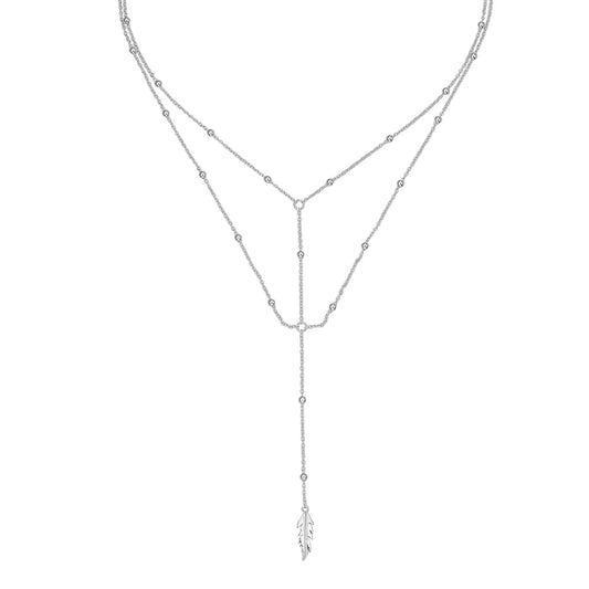 Vera Design - Hálsmen Fjöður Rosary silfur
