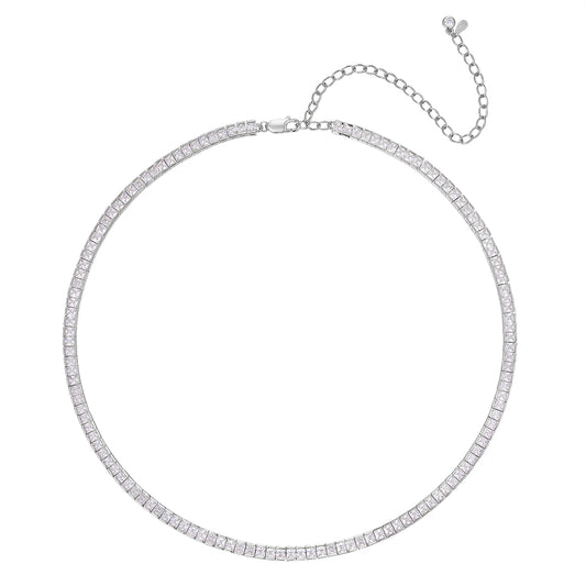 Vera Design - Tennis Baguette Hálsfesti Silfur
