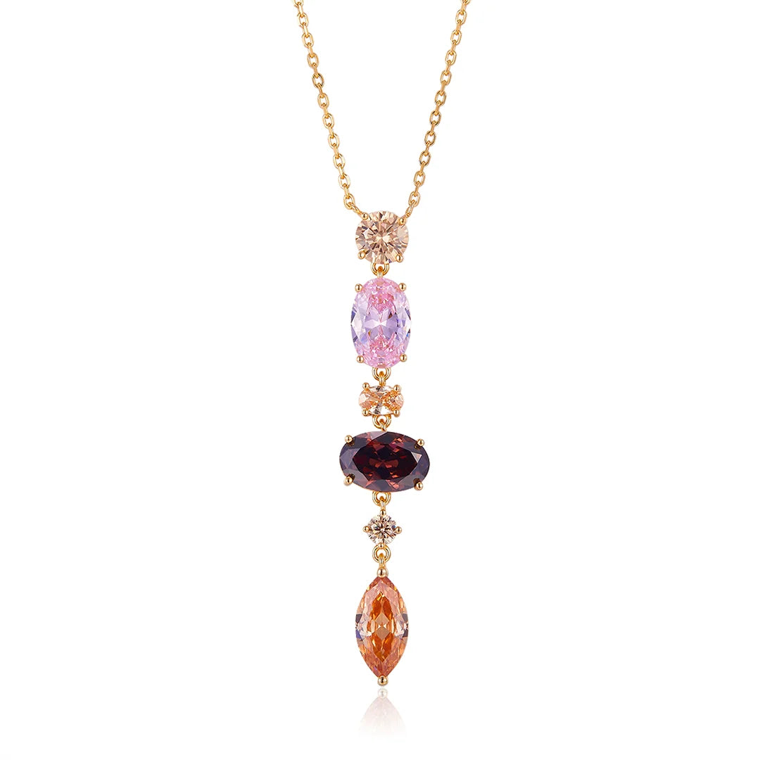 Vera design - Crystal drottning hálsmen gyllt