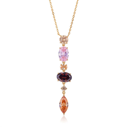 Vera Design - Crystal Drottning Hálsmen Gyllt