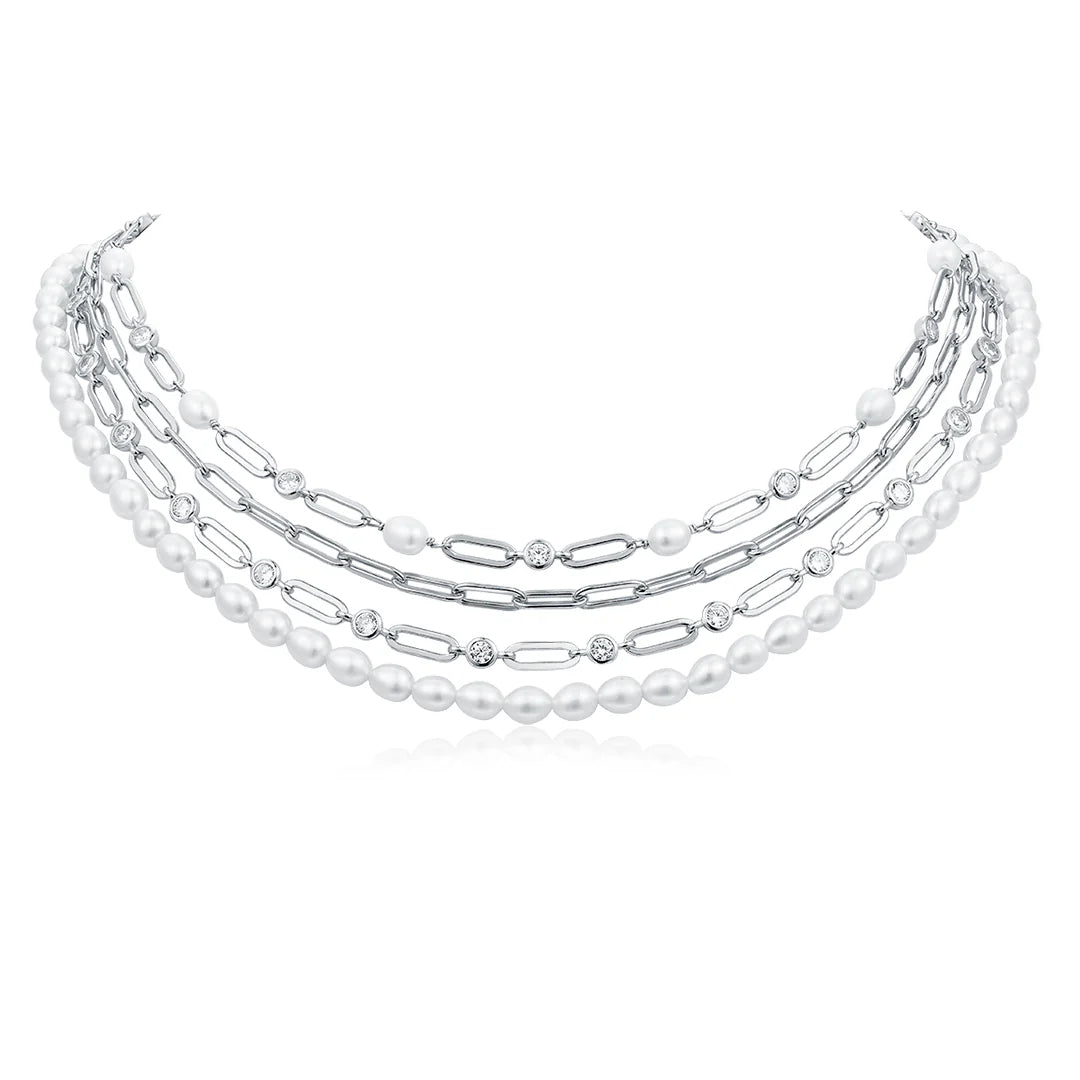 Vera Design - "Diamonds & Pearls" festi, rhodium