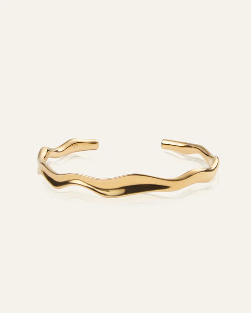 MOCKBERG - Wavy gyllt stál armband