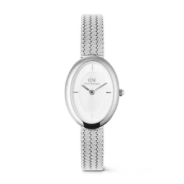 Daniel Wellington - Juliette Braided Mesh White Sunrey Silver