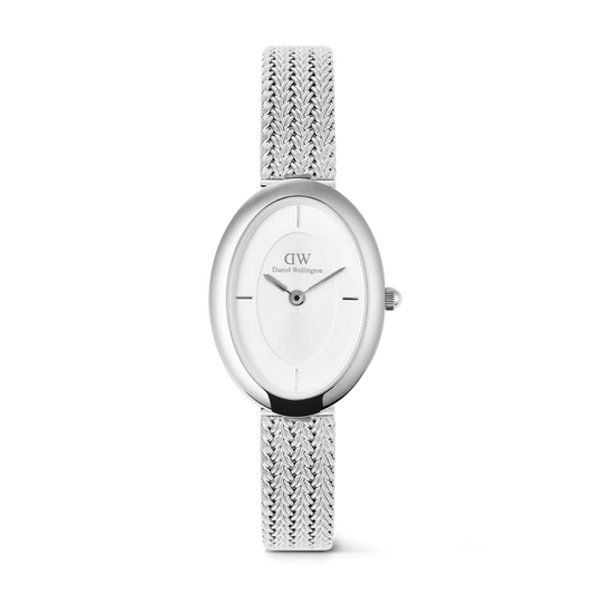 Daniel Wellington - Juliette Braided Mesh White Sunrey Silver