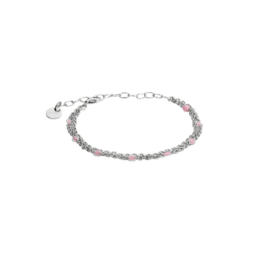 By L - Color Tvöfalt Armband m/ Bleiku