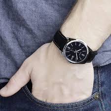 CASIO - Timeless - Svört leðuról