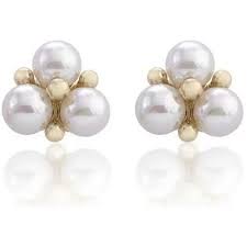 Majorica - eyrnalokkar með 3 perlum