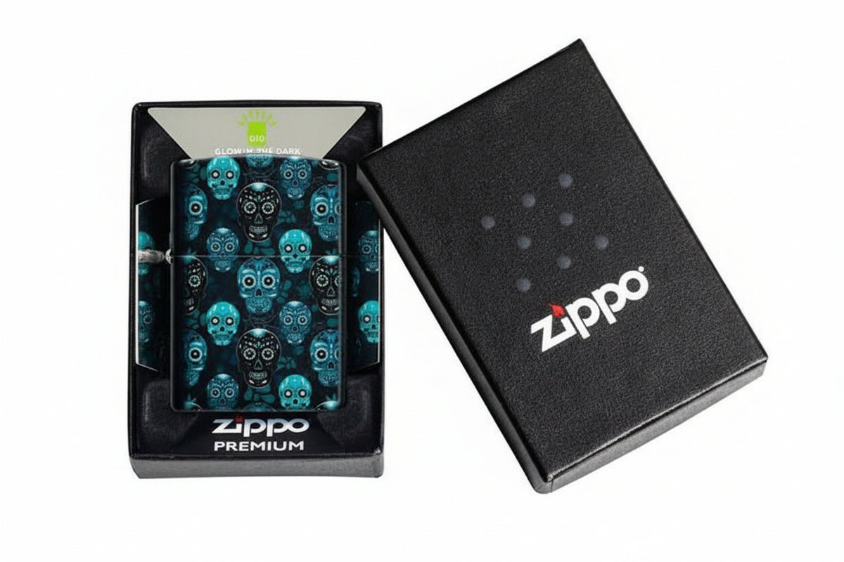 ZIPPO - Sugar Skulls Design (Glow in the Dark)