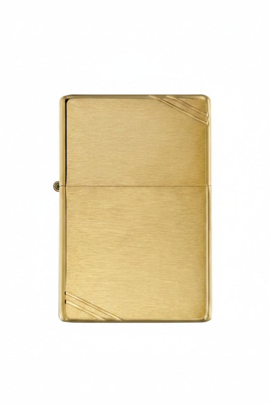 ZIPPO - Vintage Brushed Finish Brass (w.slashes)