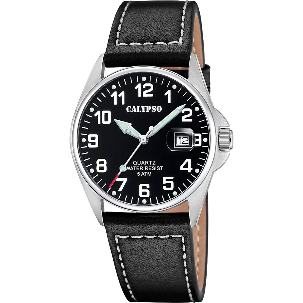 CALYPSO - Herraúr - Svört skífa 38mm