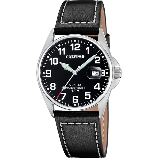 CALYPSO - Herraúr - Svört skífa 38mm