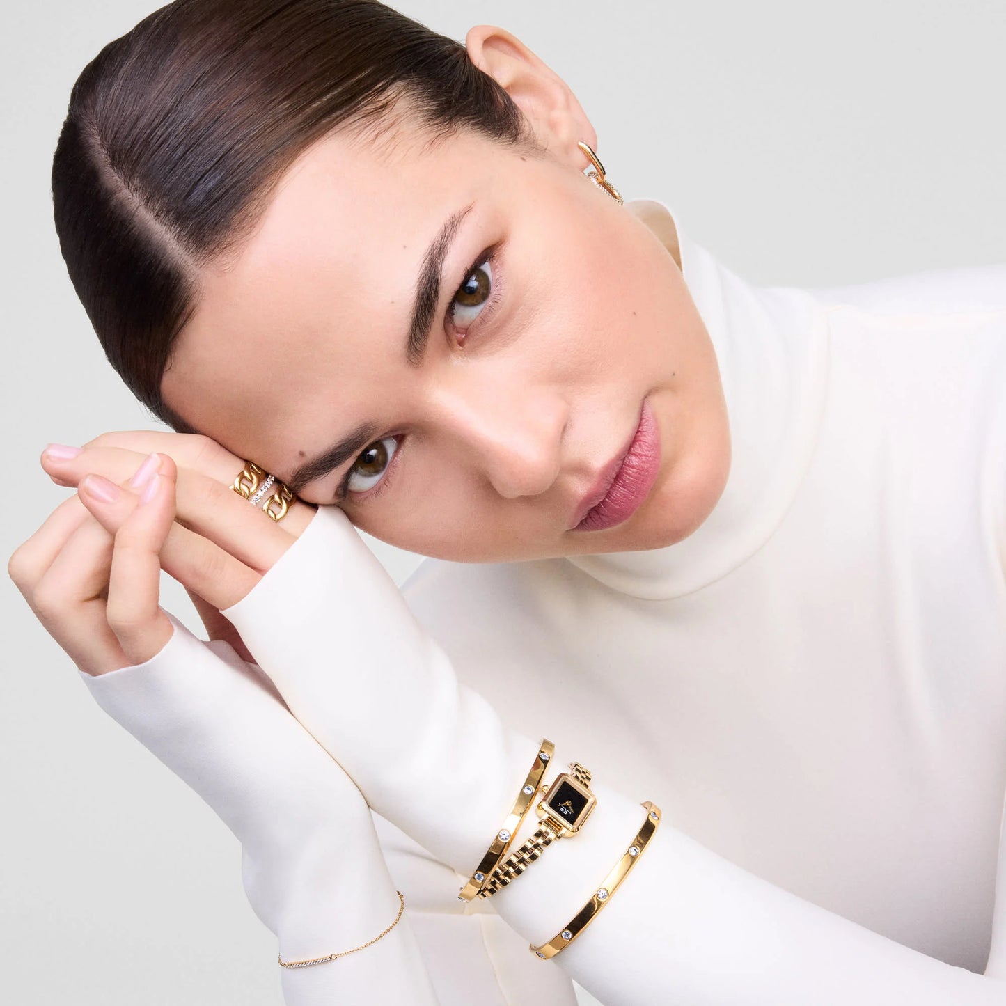 Daniel Wellington - Quadro Mini Arch 3-link Onyx Sunray  Gold