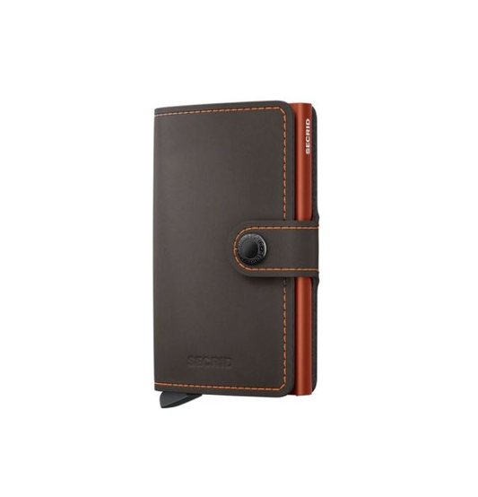SECRID- Miniwallet Matte Truffle & Orange