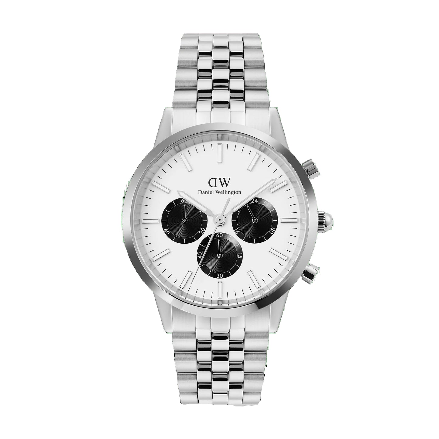 Daniel Wellington - Iconic Chronograph Arch 5-Link Off-White Panda Silver