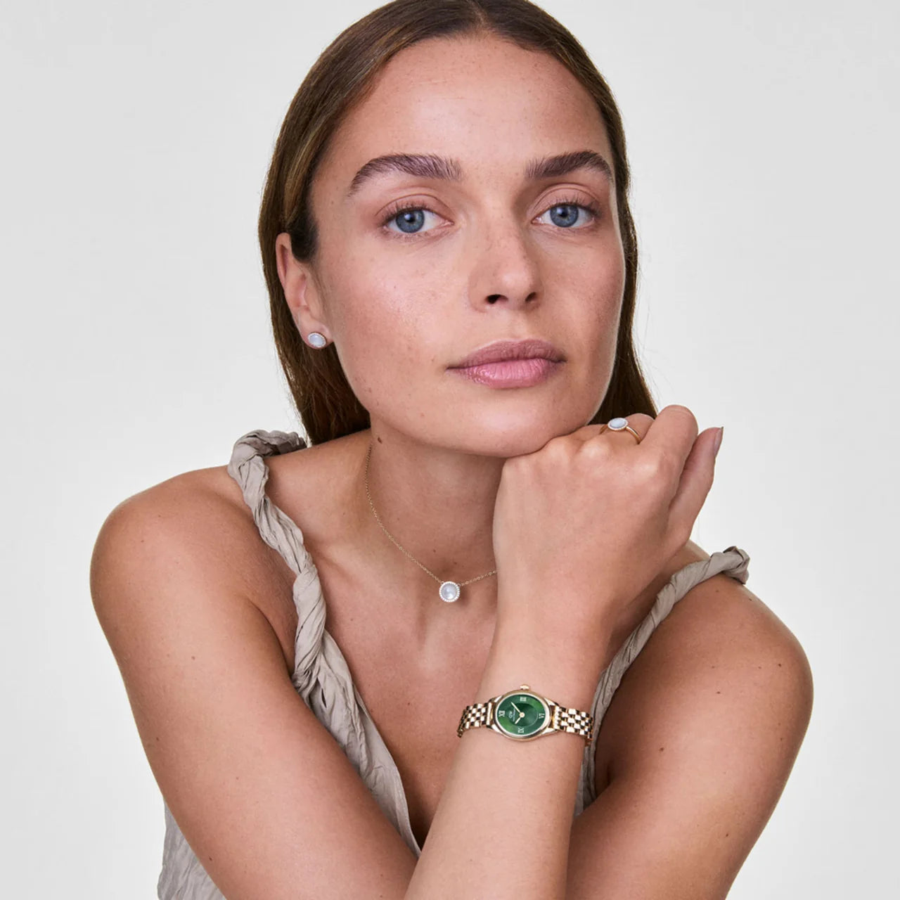 Daniel Wellington - Ophelia Mini Gold með grænni skífu