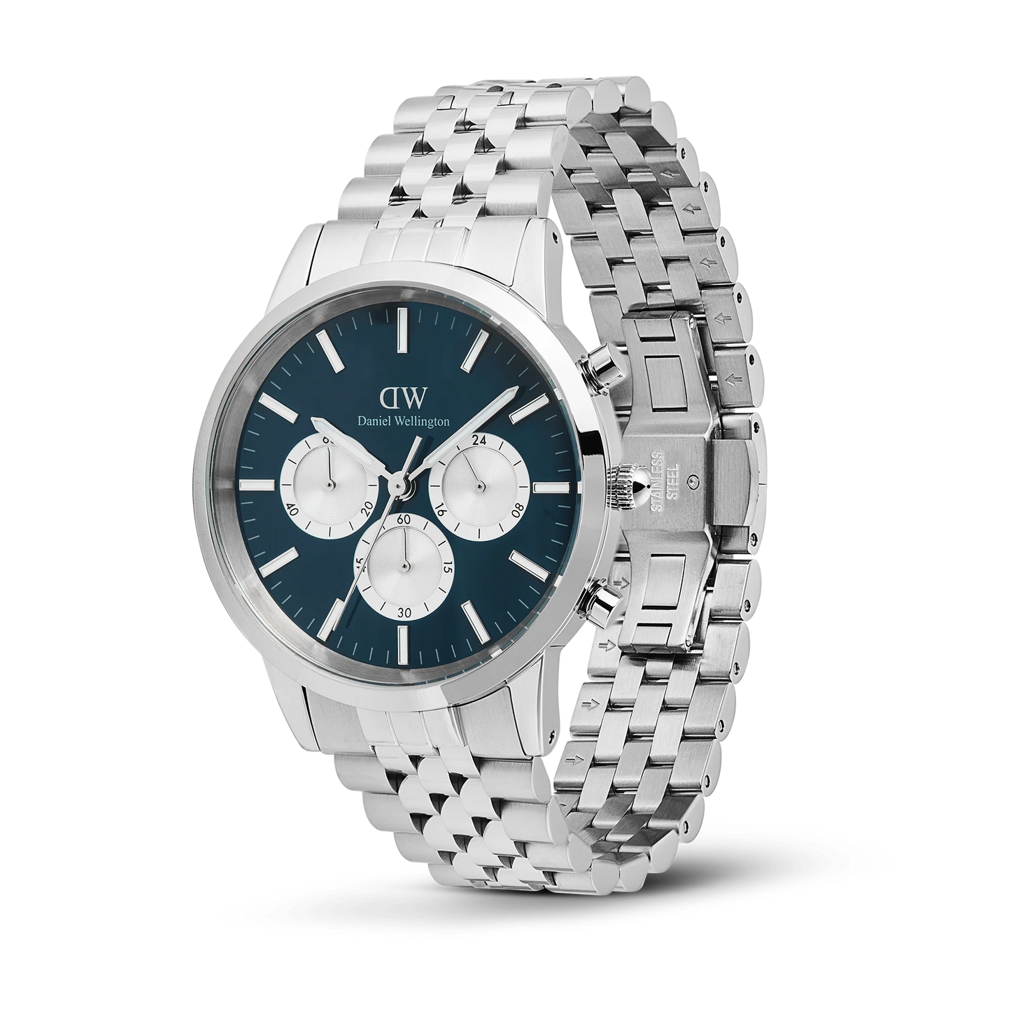 Daniel Wellington - Iconic Chronograph Arch 5-Link Arctic Panda Silver