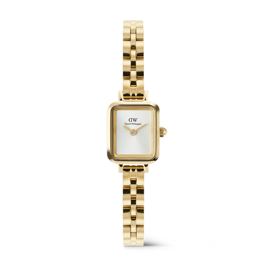 Daniel Wellington - Quadro Mini Arch 3-link White Sunray Gold