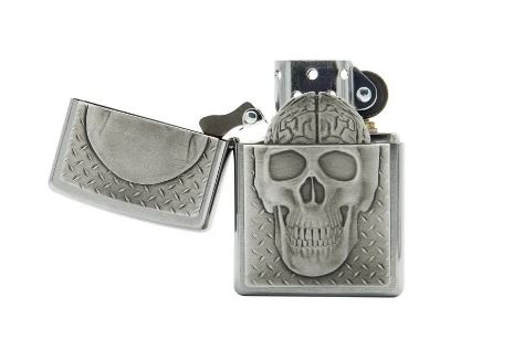 ZIPPO- Skull With Brain Surprise