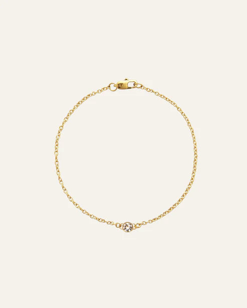 MOCKBERG - Thin Sparkle gyllt stál armband