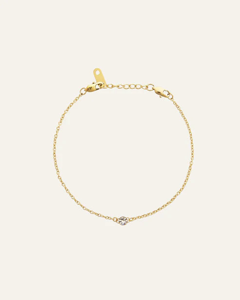 MOCKBERG - Thin Sparkle gyllt stál armband