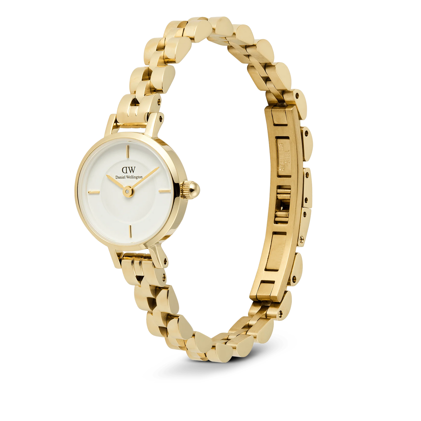 Daniel Wellington - Petite Mini Arch 3-link White Gold