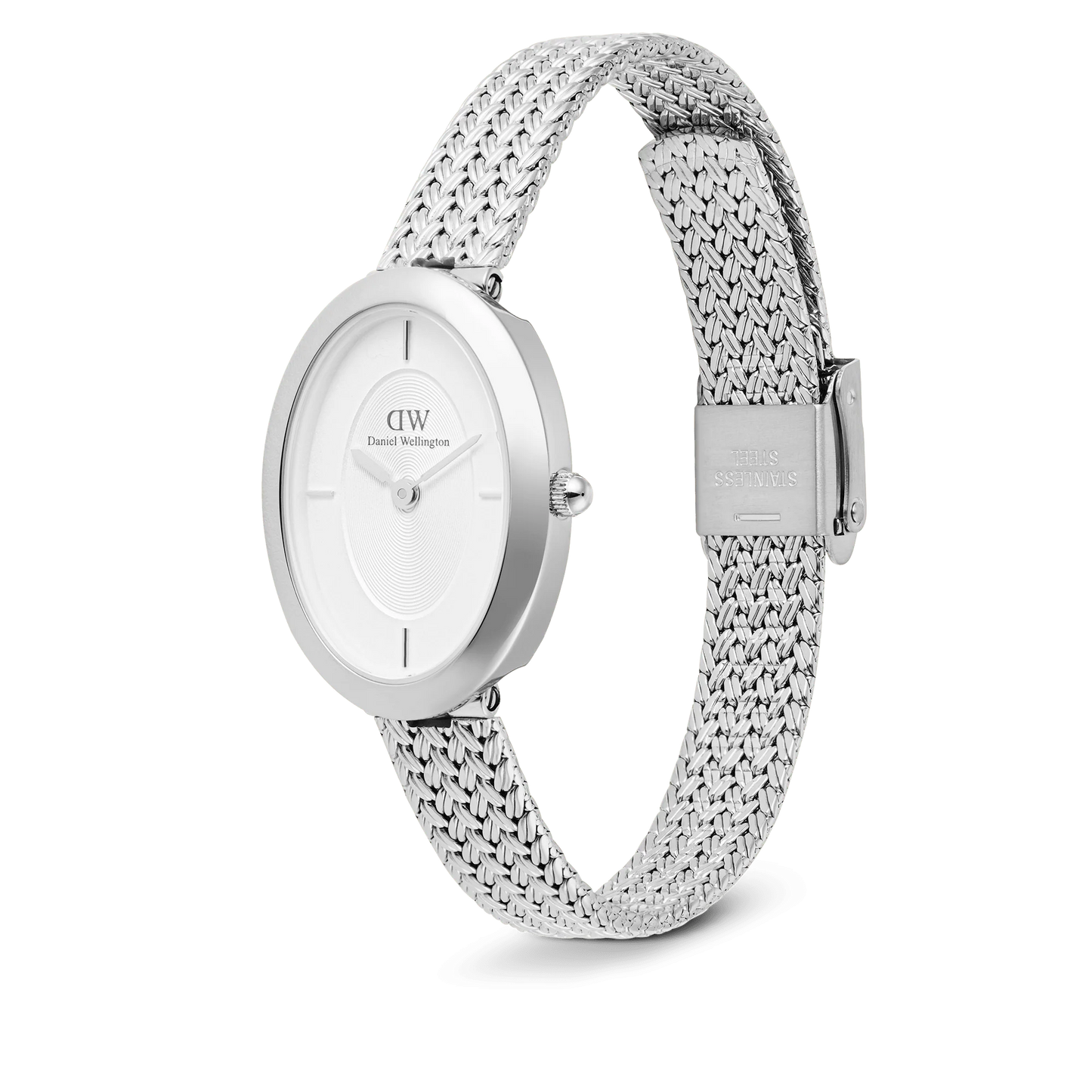 Daniel Wellington - Juliette Braided Mesh White Sunrey Silver